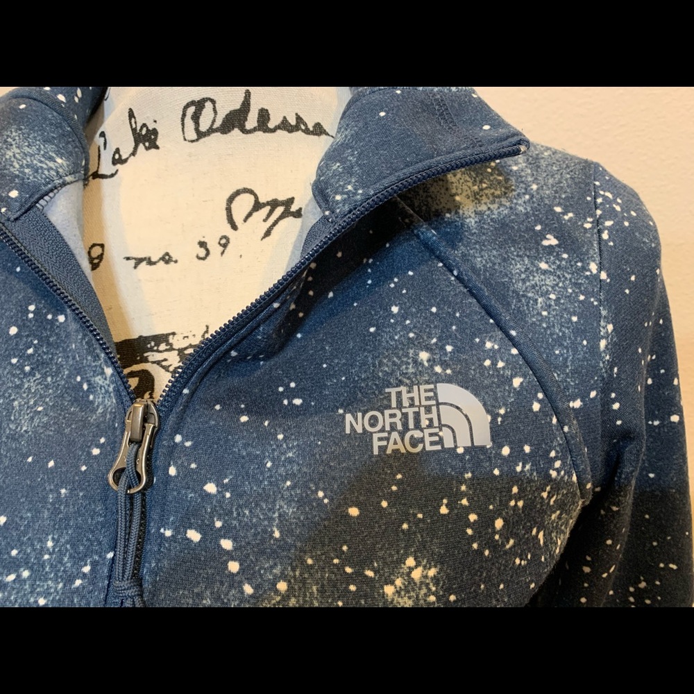 North Face Fleece Cinder Zip Blue Galaxy Lightweight Layering Jacket Rare sz XS - Picture 8 of 8
